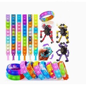 Fidget Toy Pack with Fidget Spinners Kids Toys Fidget Poppers Stress Relief B3